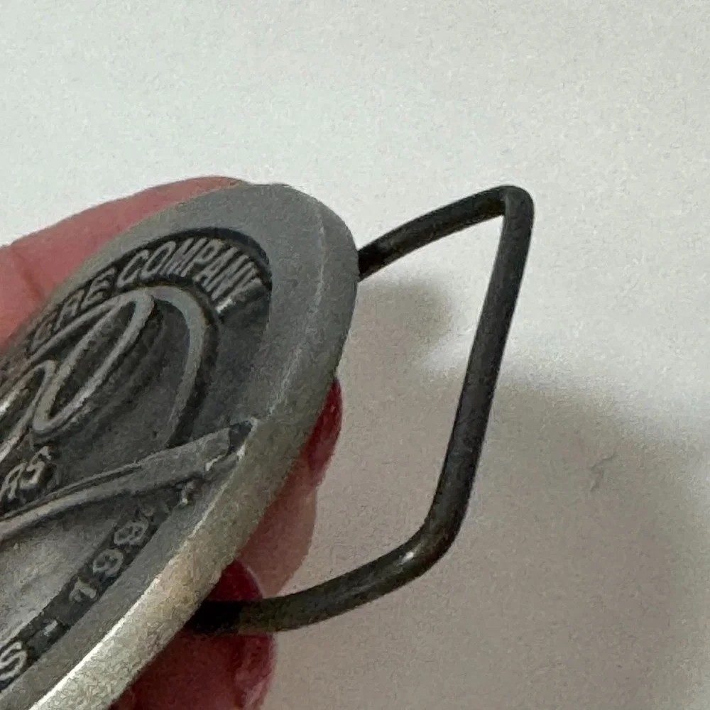 John Deere‎ Company Belt Buckle Minneapolis 100 Years Plow Silver Tone